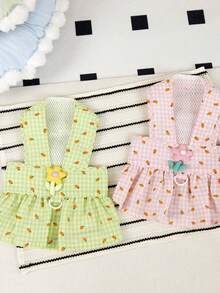 PETSIN Dog Clothing, Cat Clothing, Animal Skirts, Pet Spring/Summer New Collection, Puppy Dress, Princess Versatile Dress, Printed Stripes, Small Animal Clothing, Cool Sunscreen - Multicolor - View 3