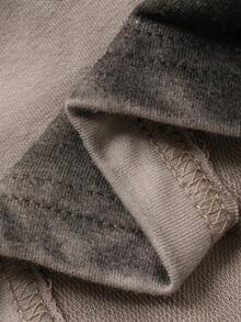 DAZY 男童字母印花圆领落肩长袖T恤和短裤休闲套装 - 灰色 - 查看 8