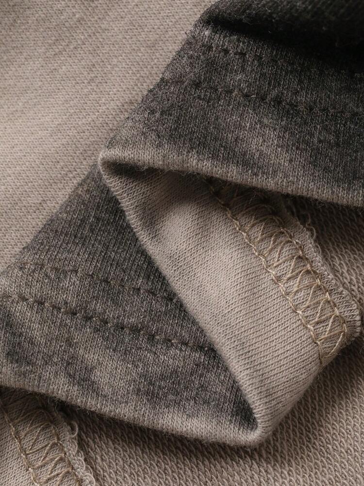 Tween Boy Letter Print Round Neck Drop Shoulder Long Sleeve T-Shirt And Shorts Casual Set Summer