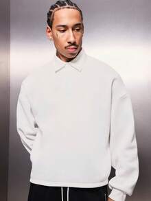 PLAYBOY X SUMWON 经典翻领短袖 Polo 衫，背面饰有标志性图案印花设计，休闲上衣 - 白色 - 查看 5