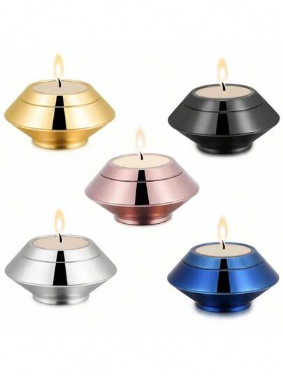 Cremation Keepsake Urn For Ashes For Human Adults Stainless Steel Candlestick Mini Funeral Ash Holder Mini Urns For Pet's Ashes