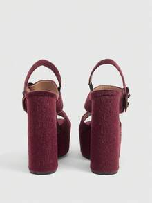 CUCCOO LuxiPop Women Pumps - Burgundy - View 5