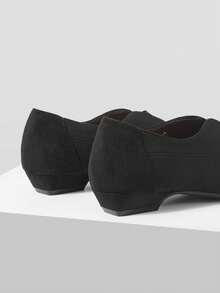 Mnmlis Mocasines planos de punta fina, versátiles y de moda para mujer - Negro - Ver 3