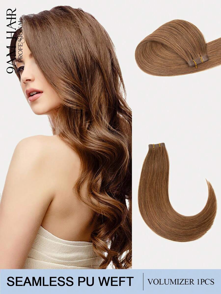 PU Tape Weft Human Hair , No Glue Tape-In Hair Extensions, Seamless PU Skin Weft, 40G-50G, For Fine Hair, Pre-Sealed With Sew-In Clips,Tapes,Sew In Micro Links - S06 - View 1
