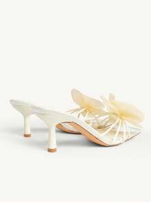 CUCCOO CHICEST Giày sandal nữ đơn giản màu đen họa tiết da rắn, mũi vuông, gót thấp, kiểu dáng thanh lịch, thích hợp cho đám cưới. - Màu vàng nhạt - Xem 6