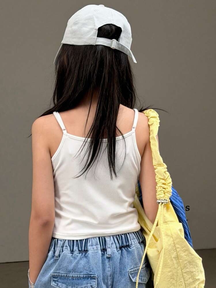 Tween Girls Knit Butterfly Camisole Top