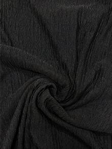 Franclia Áo cardigan nữ tay ngắn cổ tròn, chất liệu satin, phối màu tinh tế, cài cúc thủ công, thích hợp cho công sở. - màu đen - Xem 3