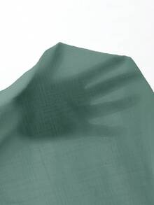SHEIN Clasi Blusa de primavera con abertura en la espalda y volantes en los brazos para mujer - verde menta - Ver 5