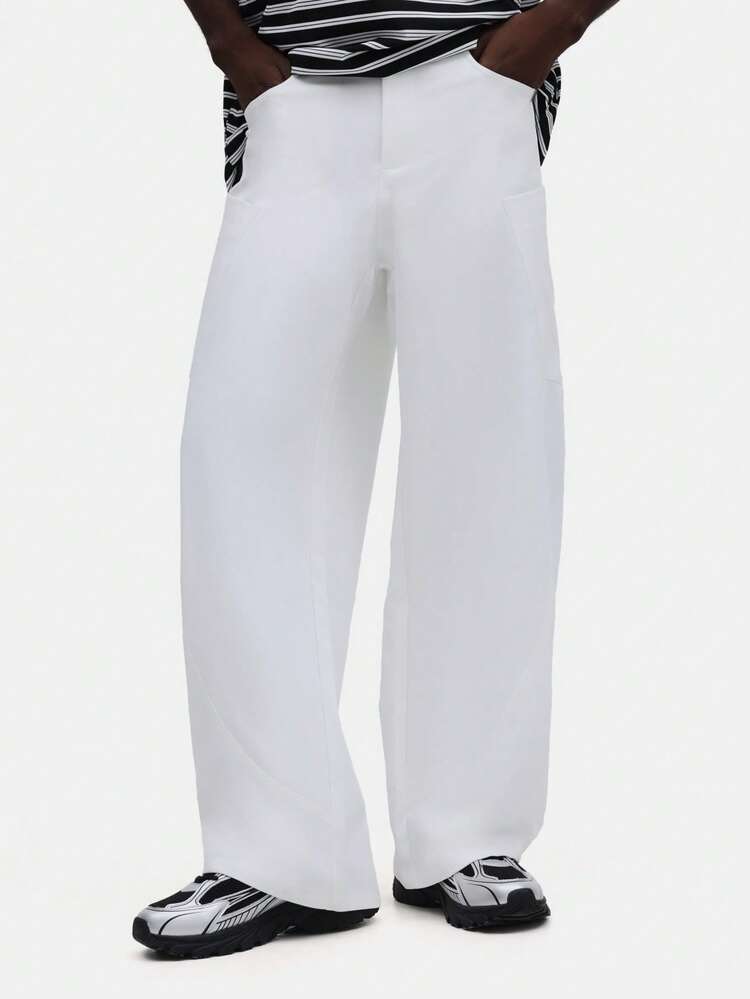 Loose Wide Leg Pants With Side Pockets
