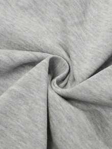 ROMWE MEN Goth 男士宽松舒适休闲直筒运动裤，灰色 - 灰色 - 查看 4