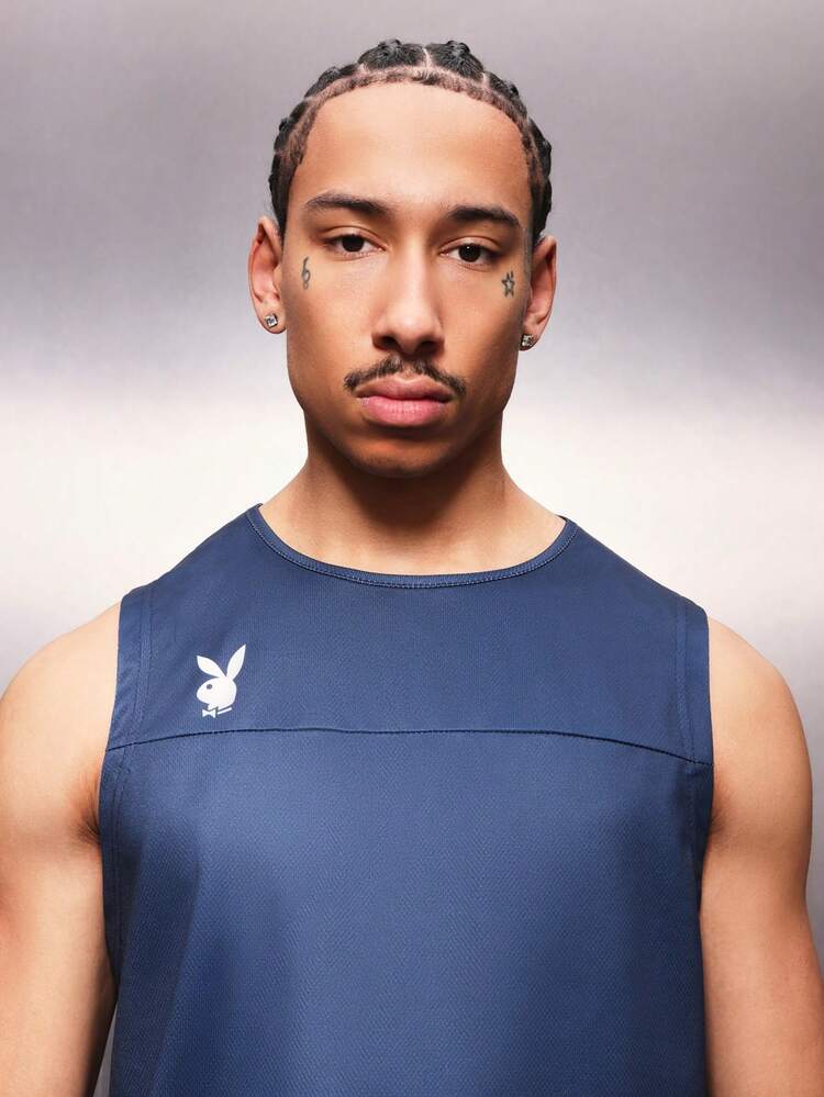 PLAYBOY X SUMWON Logo-Tanktop mit Rückentext