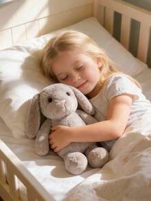 Cute Bunny Or Pig Plush Doll Soft Stuffed Animal Toy, Cozy Fluffy Cartoon Pillow, Warm Comfort Plush Holiday Gift For Kids, Toddlers, Bedroom Decor - Multicolor - View 13