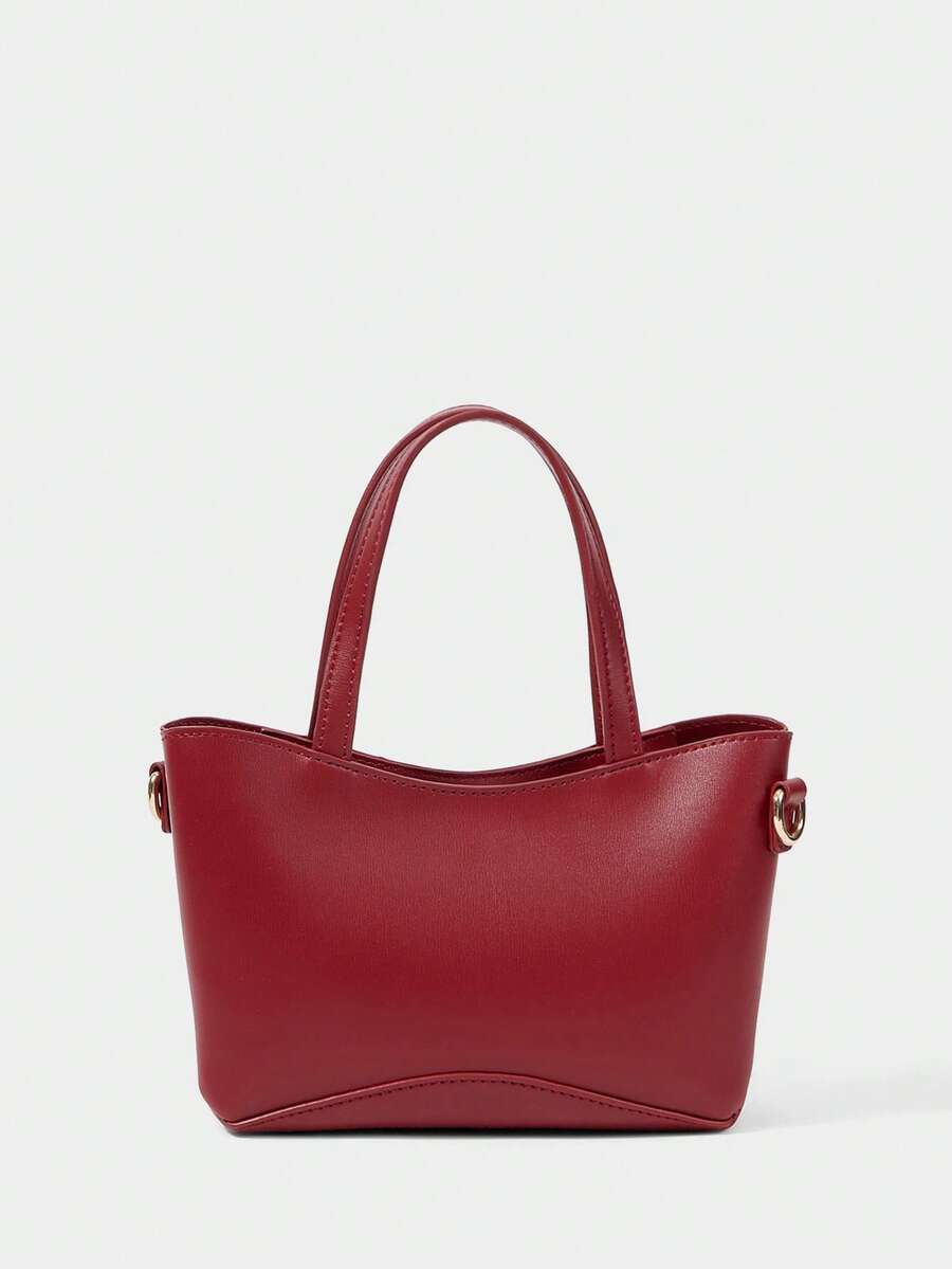 SHECARRY Bolso de mano para mujer, color rojo, tamaño pequeño, delicado, para uso diario - Rojo - Ver 1