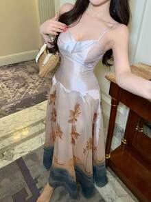 DAZY Women's Sleeveless Elegant Summer Fashion Mid-Length Dress - Baby Pink - View 7