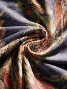 ROMWE Avant Women's Summer New Chinese Style Religious Buddhist Wall Painting Pattern Print Fitted Camisole - Multicolor - View 3