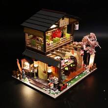 寿司餐厅 DIY 微型房屋创意工艺套装，组装木制房屋模型玩具，微型建筑装饰品，培养青少年的动手能力和逻辑思维能力。 - 彩色 - 查看 7