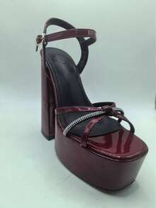 CUCCOO LuxiPop 女士高跟鞋 - 酒紅色 - 查看 11