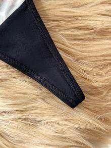 SHEIN Bragas sexy con estampado de leopardo y recortes para mujer - Multicolor - Ver 10