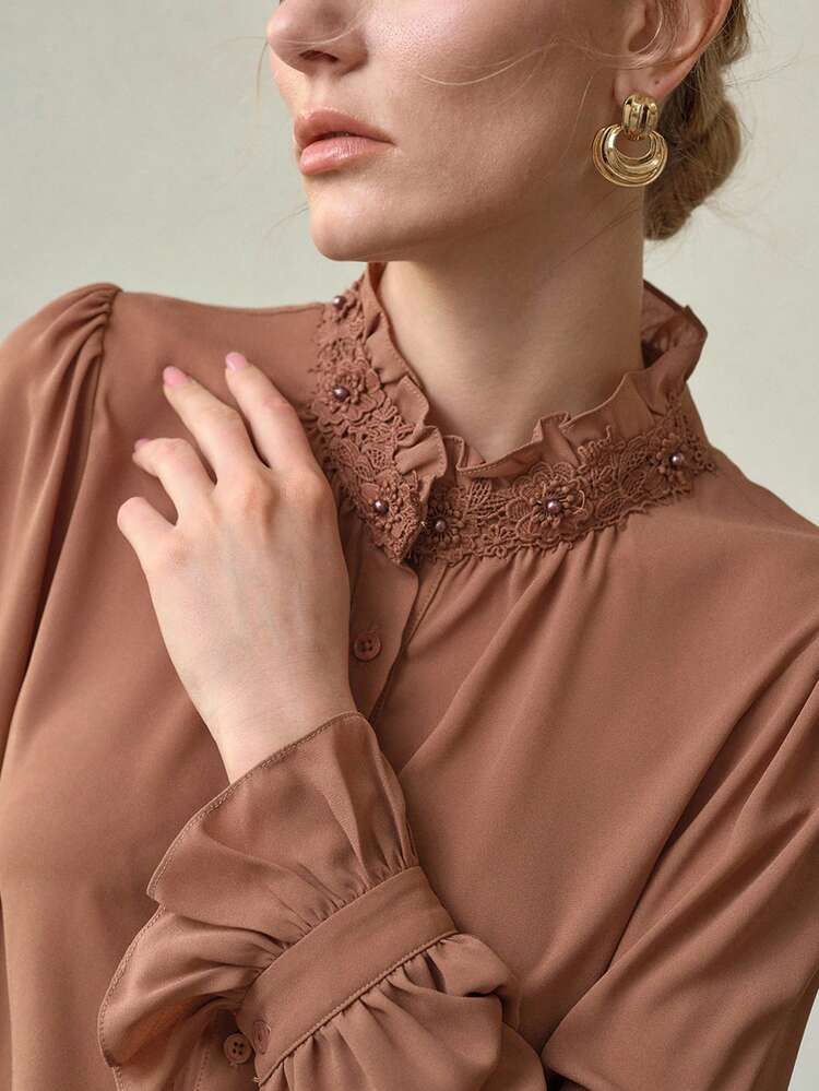 BLUSA DECORATIVA FLORAL 3D MINIMALISTA E ELEGANTE, ADEQUADA PARA TRANSPORTE, PRIMAVERA/VERÃO