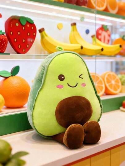 POKOJA LAND - BESTSELLERS 30厘米/11.8英寸可爱牛油果毛绒玩具，柔软枕头玩具，水果造型，家居装饰，蓬松毛绒水果玩具，可拥抱玩耍，可爱动物造型，适合作为礼物送给朋友、情人节、圣诞节、派对礼物、母亲节礼物、万圣节礼物。