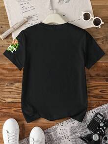 TEENAGE MUTANT NINJA TURTLES | SHEIN Young Boys Casual Printed Short Sleeve T-Shirt, Multi-Pack - Multicolor - View 9