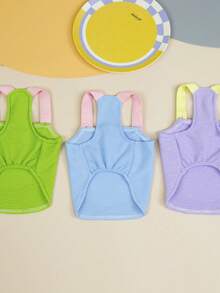 PETSIN Pet Spring New Dog Clothes Animal Supplies Pet Clothing Dog Tank Top Cat T-Shirt Teddy Outfits Small Animal Attire Casual Cool Tank Top Dog Clothes Cat Clothes Two-Season Spring & Summer New Tank Top - Multicolor - View 9