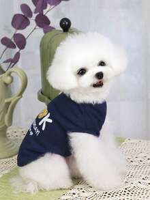 PETSIN 宠物春季新款狗狗服装 动物用品 宠物服装 狗狗背心 猫咪T恤 泰迪熊套装 小型动物服装 休闲酷炫背心 狗狗服装 猫咪服装 春夏两季新款背心 - 彩色 - 查看 13