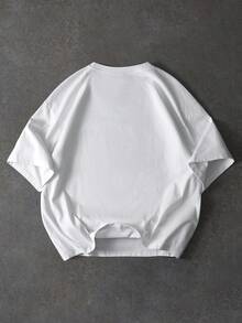 PAVTROS Áo thun nam tay ngắn thêu họa tiết, chất liệu denim mài, thích hợp cho Ngày Valentine, Xuân Hè, Phong cách Y2K, Lễ hội Mardi Gras, Cổ điển, Thời trang đường phố, Tiệc tùng, Ngày Thánh Patrick, Đi chơi. - trắng - Xem 2