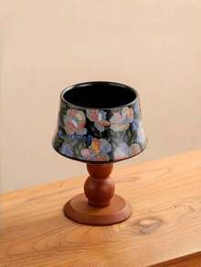 Cirelle كوب شمعة سيراميك - حامل بنمط زهري قديم للشموع المعطرة، ديكور منزلي ريفي أو بوهيمي - متعدد الألوان - مشاهدة 14