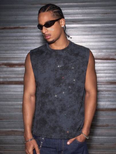 AXEPEAK Men's Casual Loose Fit Sleeveless Round Neck Tank Top, Summer