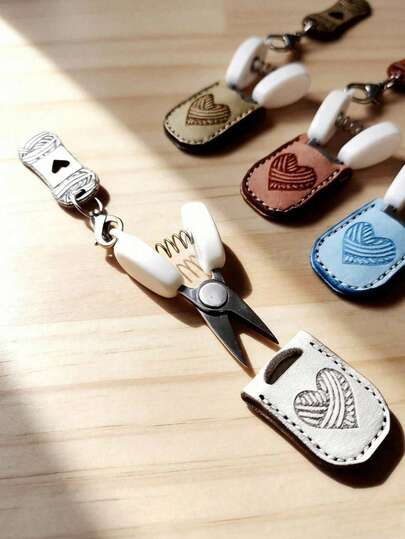 Madebyblanc 1pc Cohana-Seki Japanese Style Mini Craft Scissors | Portable Small Thread Snips With Storage Case & Protective Cover | Ultra-Compact Bean-Sized Shears For Yarn, Fabric & Sewing Projects | Travel-Friendly Boxed Tiny Cutting Tool