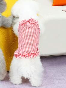 PETSIN 狗狗服装、猫咪服装、动物裙装、宠物春夏新品系列、幼犬连衣裙、公主风百搭连衣裙、条纹印花、小型动物服装、清凉防晒霜 - 彩色 - 查看 7