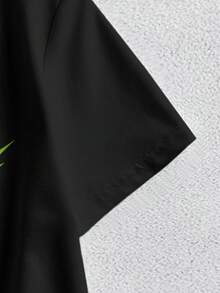 TEENAGE MUTANT NINJA TURTLES | SHEIN 男童卡通印花圆领短袖T恤套装，夏季休闲款 - 白色 - 查看 4