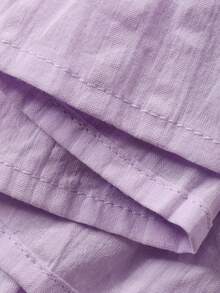 DAZY 撞色蕾丝荷叶边睡衣套装 - 粉色 - 查看 7