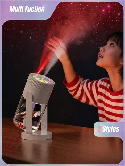 Star Projector Humidifier | Rotatable Mist USB Humidifier | RGB Color Changing Night Light | 2-Speed Silent Air Humidifier | Car & Home Dual-Use Aromatherapy Diffuser