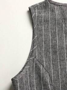 Tween Girls Casual V-Neck Asymmetrical Hem Top And Pants Set - Brown - View 3