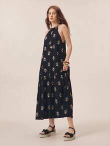 Sandalias de plataforma y cuña casual de unicolor tejidas para mujer de Styleloop, con decoración de lazo de ante, estilo bohemio de vacaciones, estilo vintage francés de lona de plataforma, sandalias de tobillo de estilo occidental, ropa de festival de música, zapatos de primavera y verano para vacaciones de primavera y Pascua - Negro 3 - Ver 4