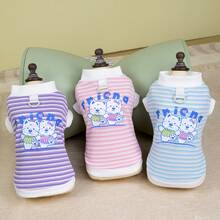 PETSIN Pet Clothing, Dog Clothing, Cat Hoodie, Casual Vest, Spring And Summer New Item, Small Animal Printed Vest, Cool Casual Wear, Cartoon Hoodie - Multicolor - View 3