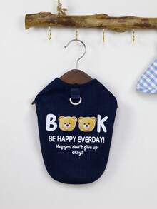 PETSIN 宠物春季新款狗狗服装 动物用品 宠物服装 狗狗背心 猫咪T恤 泰迪熊套装 小型动物服装 休闲酷炫背心 狗狗服装 猫咪服装 春夏两季新款背心 - 彩色 - 查看 5