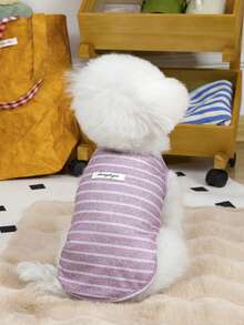 PETSIN Pet Spring New Dog Clothes Animal Supplies Pet Clothing Dog Tank Top Cat T-Shirt Teddy Outfits Small Animal Attire Casual Cool Tank Top Dog Clothes Cat Clothes Two-Season Spring & Summer New Tank Top - Multicolor - View 10