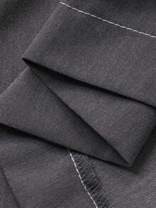 FRIFUL 女士宽松吊带背心和A字裙两件套 - 灰色 - 查看 3