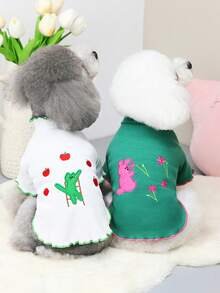 PETSIN Pet Clothing, Dog Clothing, Cat Hoodie, Casual Vest, Spring And Summer New Item, Small Animal Printed Vest, Cool Casual Wear, Cartoon Hoodie - Multicolor - View 6