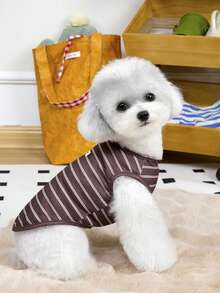 PETSIN Pet Spring New Dog Clothes Animal Supplies Pet Clothing Dog Tank Top Cat T-Shirt Teddy Outfits Small Animal Attire Casual Cool Tank Top Dog Clothes Cat Clothes Two-Season Spring & Summer New Tank Top - Multicolor - View 13