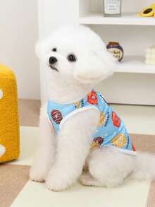 PETSIN Pet Spring New Dog Clothes Animal Supplies Pet Clothing Dog Tank Top Cat T-Shirt Teddy Outfits Small Animal Attire Casual Cool Tank Top Dog Clothes Cat Clothes Two-Season Spring & Summer New Tank Top - Multicolor - View 7