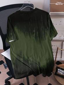 TEENAGE MUTANT NINJA TURTLES | SHEIN 男士撞色字母印花休闲圆领短袖T恤 - 白色 - 查看 2