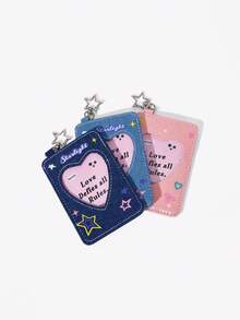 Viva Strut 1pc Light Blue Star Chasing Card Cover, Small Card Access Control Card, Campus Card, ID Protective Cover, Pendant, The Best Gift. - Light blue - View 7