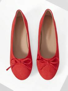 Mnmlis Bailarinas para mujer - Rojo - Ver 3