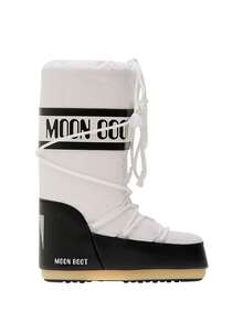 Moon Boot Icon Nylon Women's Boots Black / White 80D1400440-NA02 - BLACK/WHITE - View 1