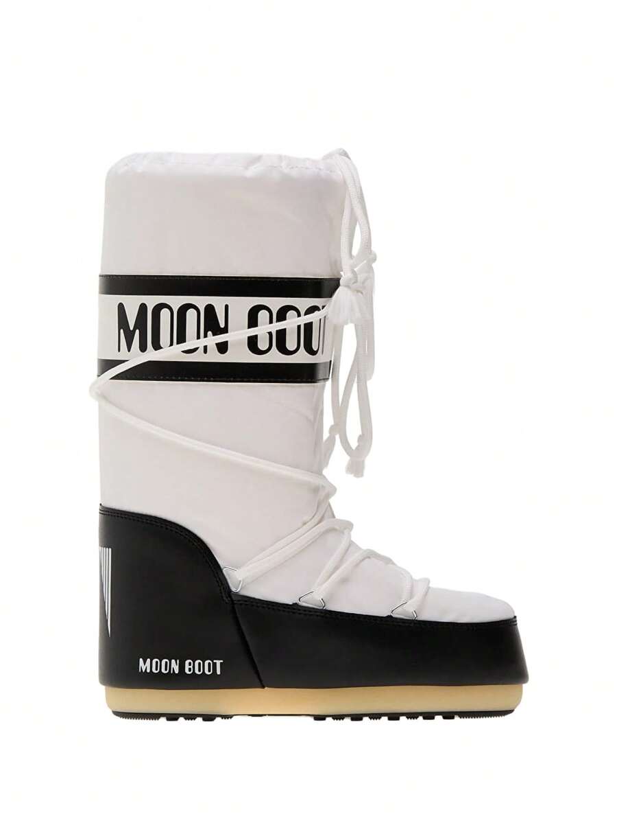 Moon Boot Icon Nylon Women's Boots Black / White 80D1400440-NA02 - BLACK/WHITE - View 1