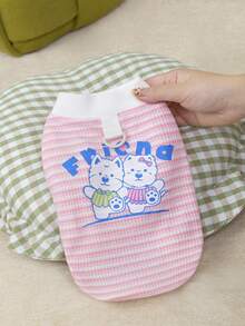 PETSIN Pet Clothing, Dog Clothing, Cat Hoodie, Casual Vest, Spring And Summer New Item, Small Animal Printed Vest, Cool Casual Wear, Cartoon Hoodie - Multicolor - View 4